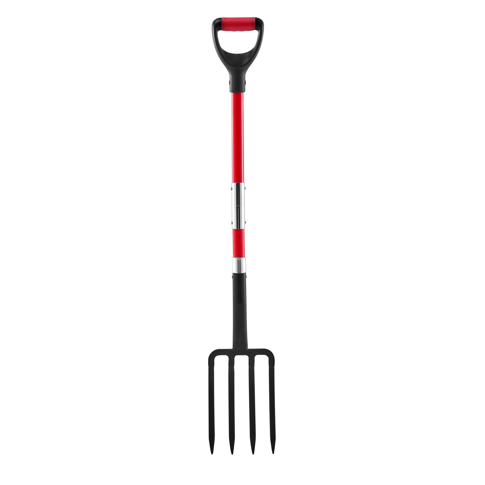 Spade Digging Fork - Tuinvork, 4-tands tuinvork met glasvezel steel,
