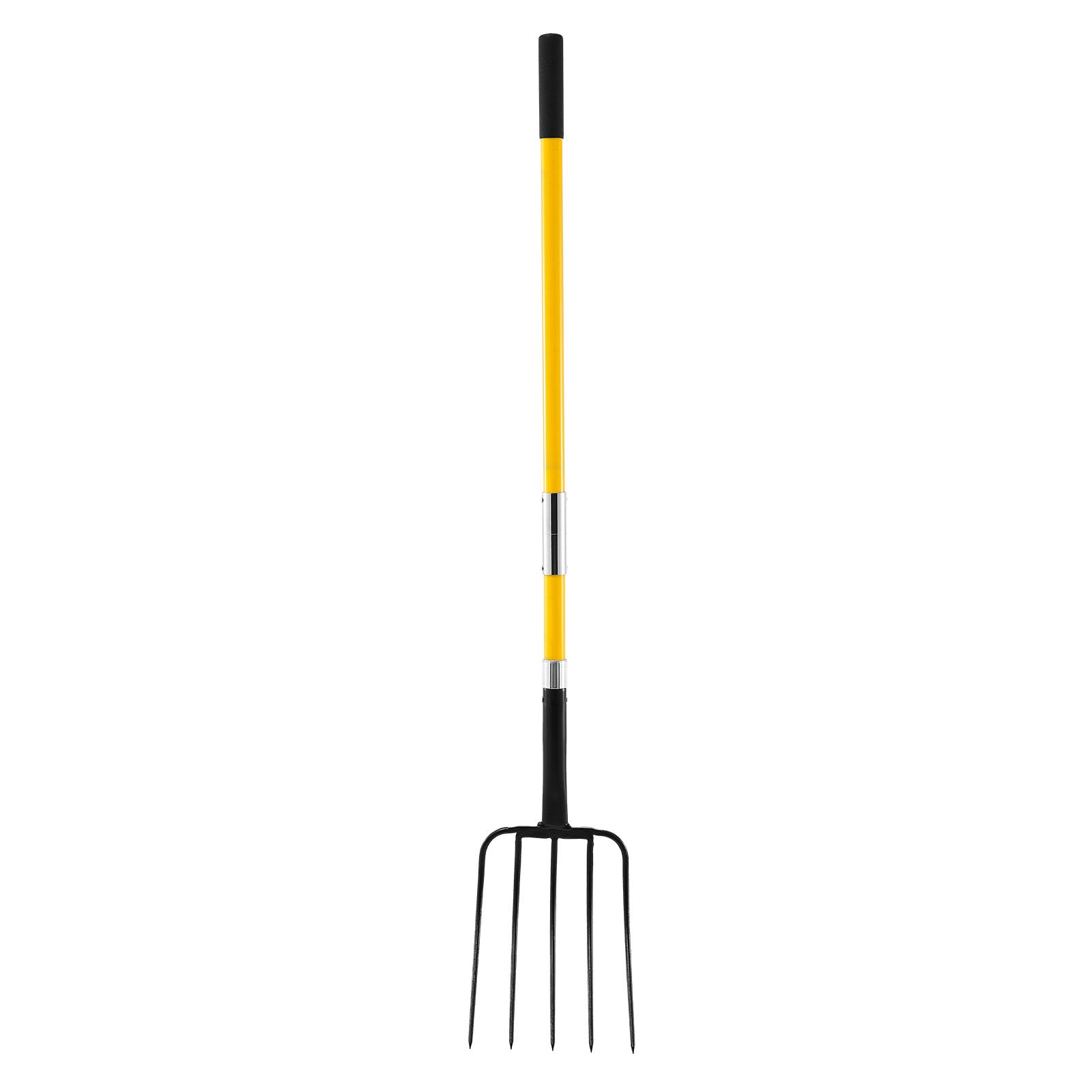 Spade Digging Fork - Tuinvork, 5-tandige tuinvork met glasvezelhandvat, 57