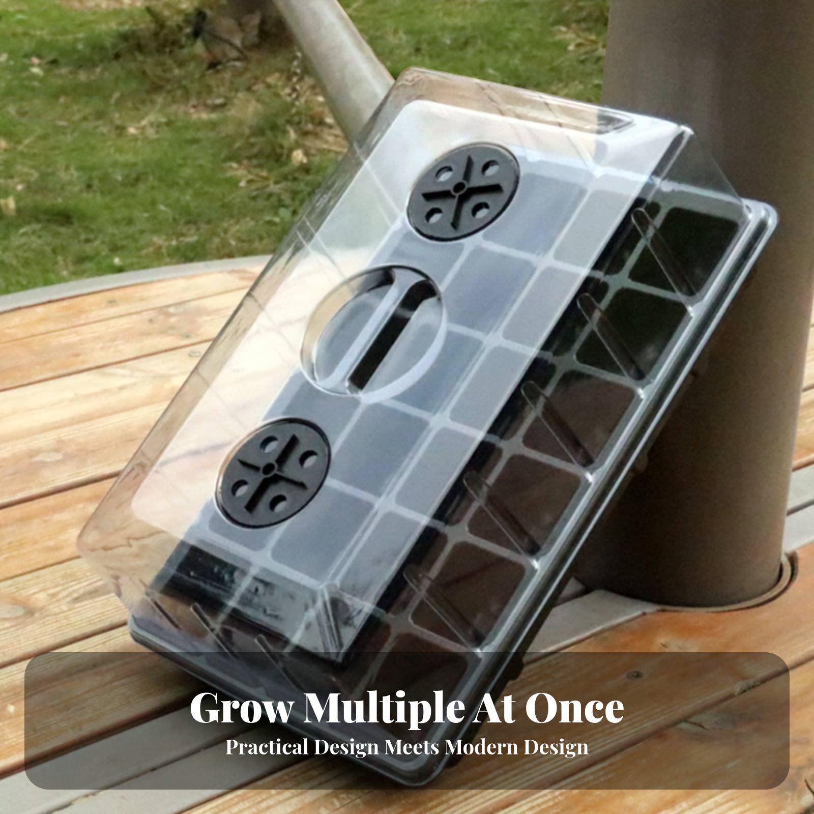 Propagation Tray Dome - 24-delige kweekbak met transparant deksel en