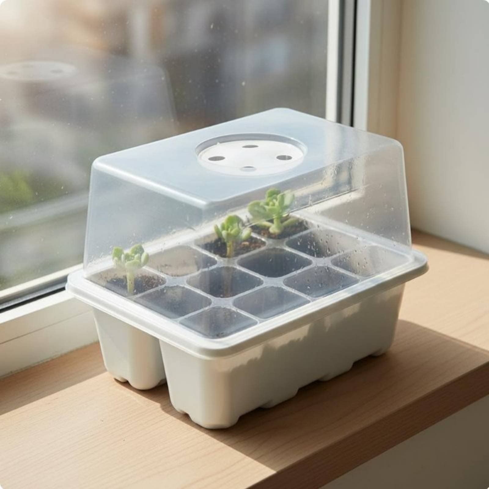 Propagation Tray Dome - 12-delige zaaitray met transparant deksel, zaaitray