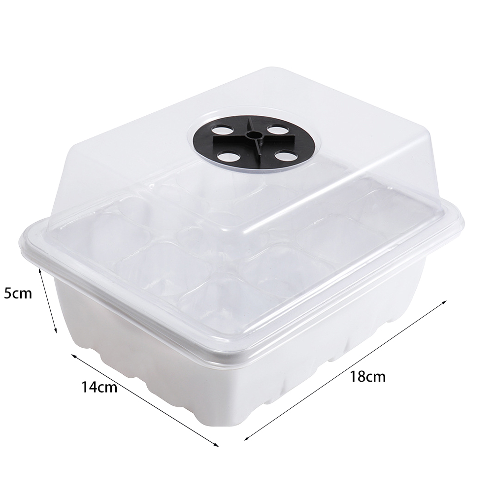 Propagation Tray Dome - 12-gaats zaaitray met vochtigheidskoepel, plantenkweektray, succulenten