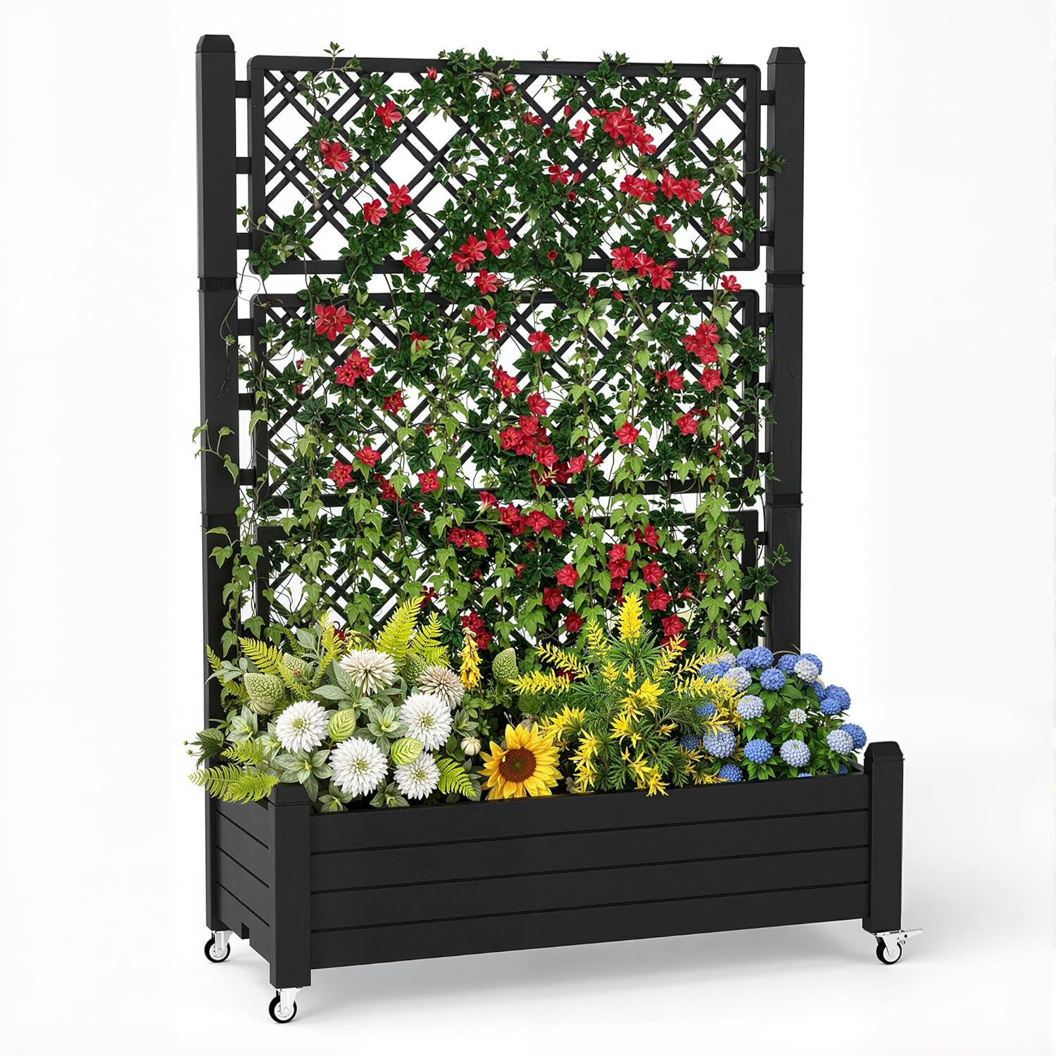 Self-Watering Planter - Verhoogde moestuinbak met pergola, 21 gallon