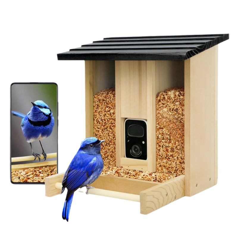 Gardening Tools With Definition - Bamboehout intelligente vogelvoeder met camera buitentuin
