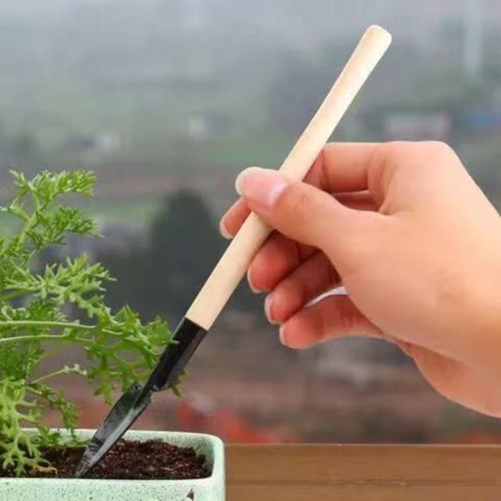 Spade Digging Fork - Multifunctionele mini-tuinplantgereedschapset met houten handvat, grondschepjes,