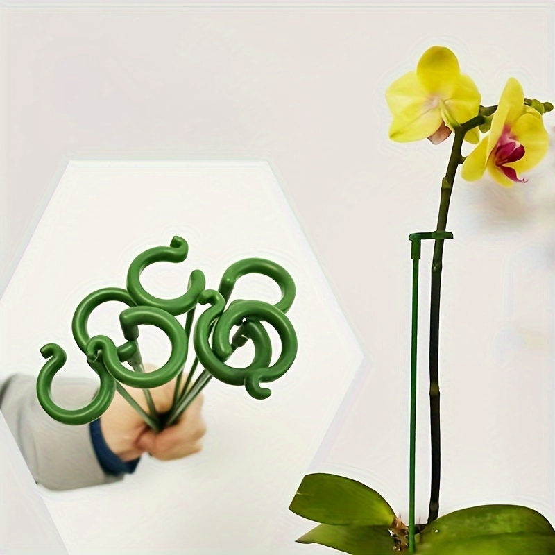 Orchid Potting Mix - 6 Stuks Groene Plastic Plant Ondersteuning