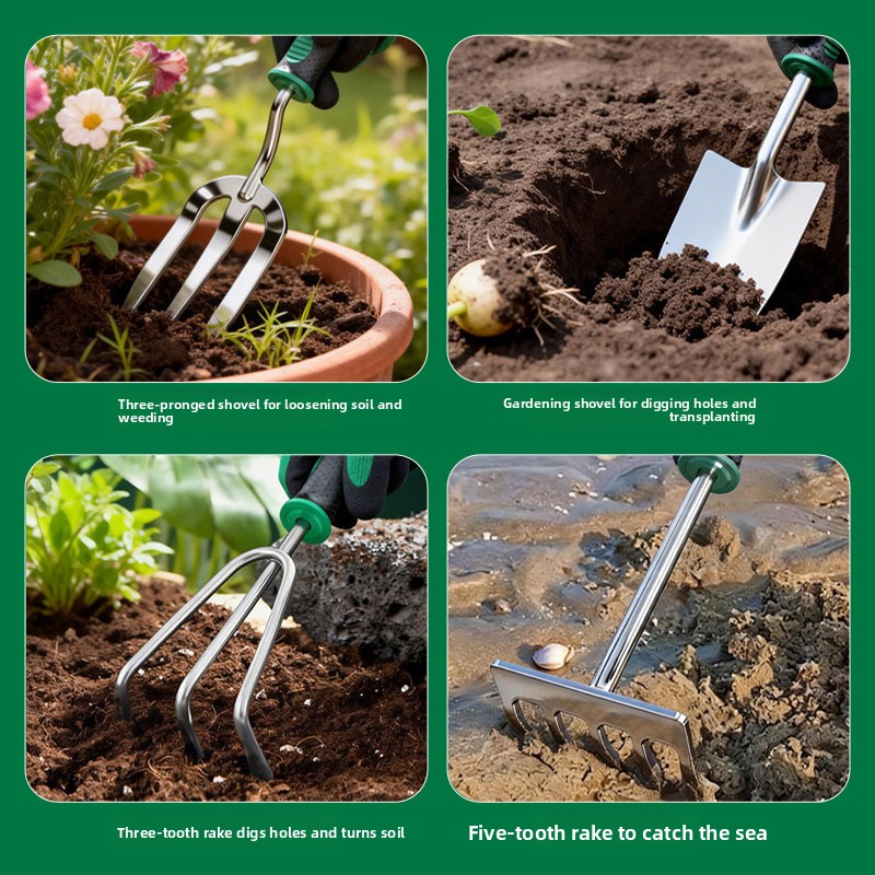 5-delige set roestvrijstalen t - Spade Digging Fork recensie en prijs