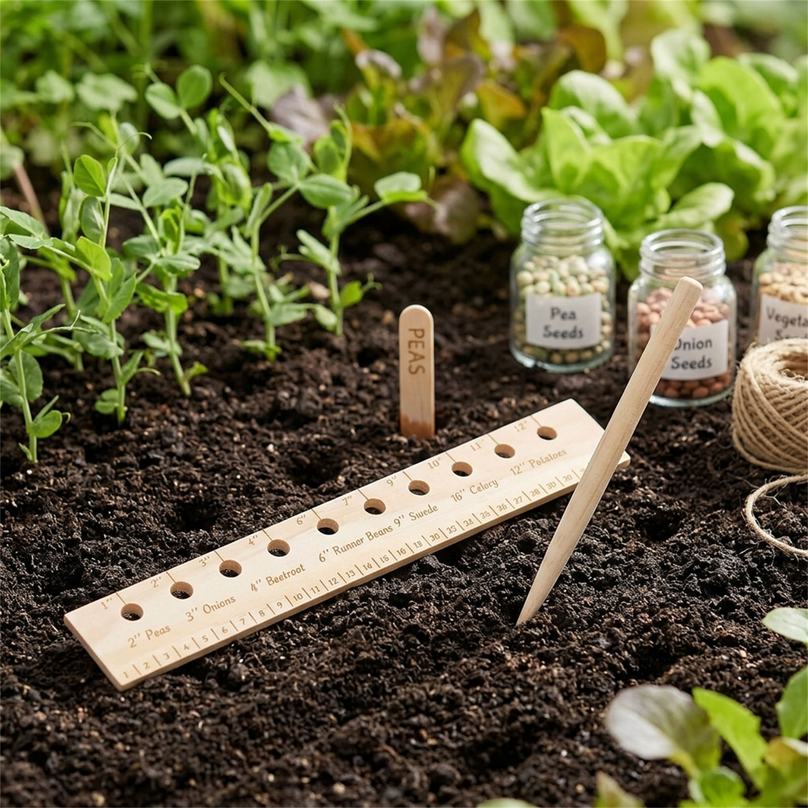 Massief houten plantliniaal vo - Gardening Tools For Beginners recensie en prijs