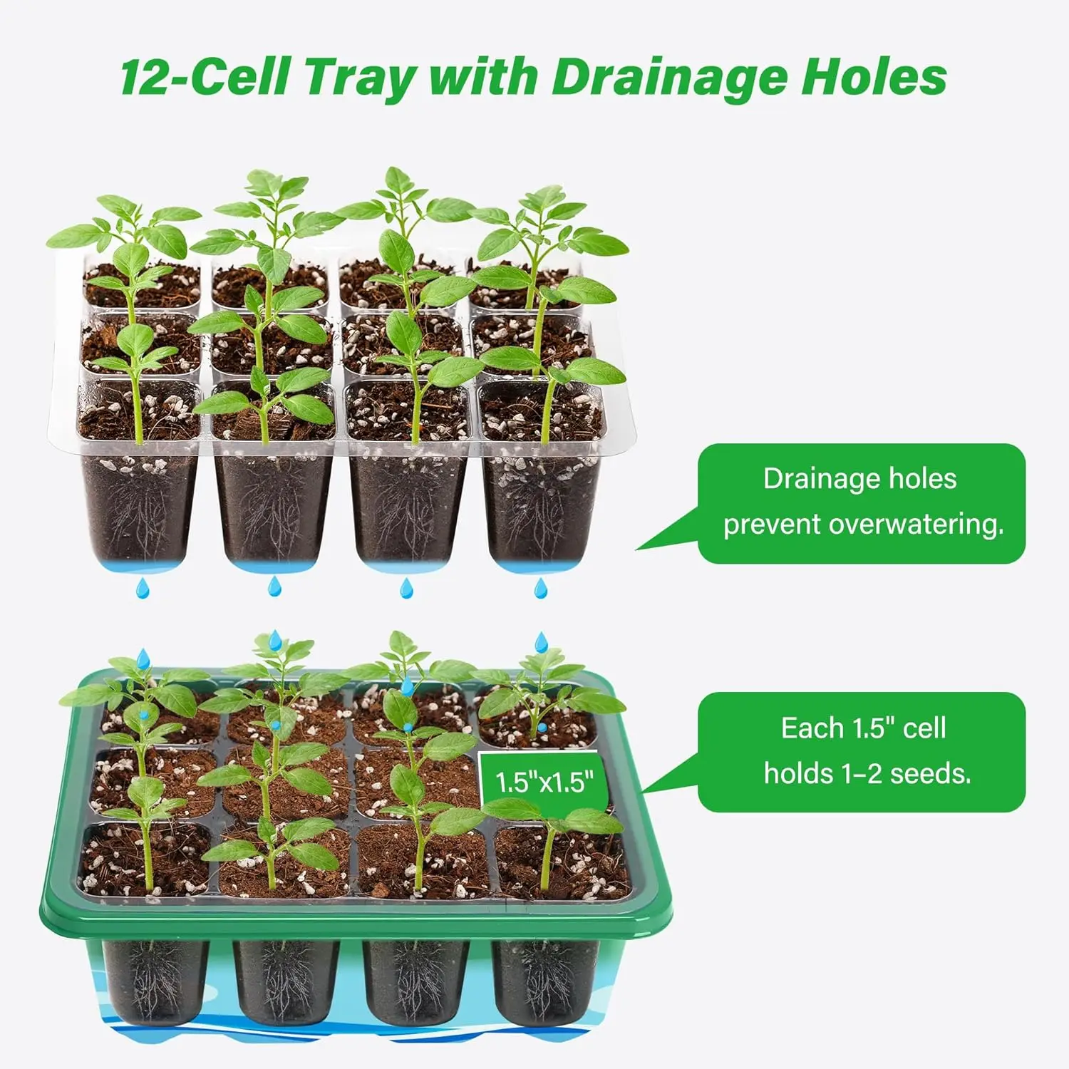 6/12-delige kweekbakjes zaadst - Propagation Tray Dome recensie en prijs