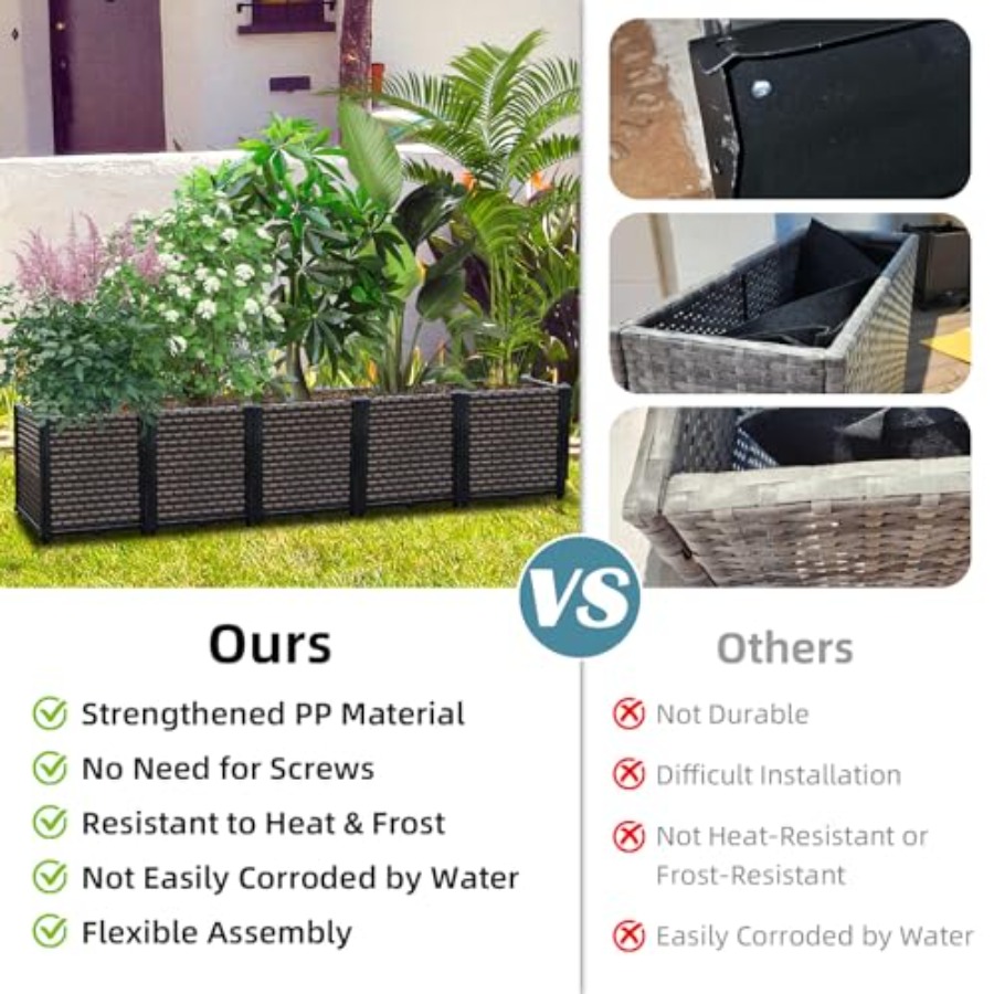 Buiten plantenbak rechthoekig, - Self-Watering Planter recensie en prijs