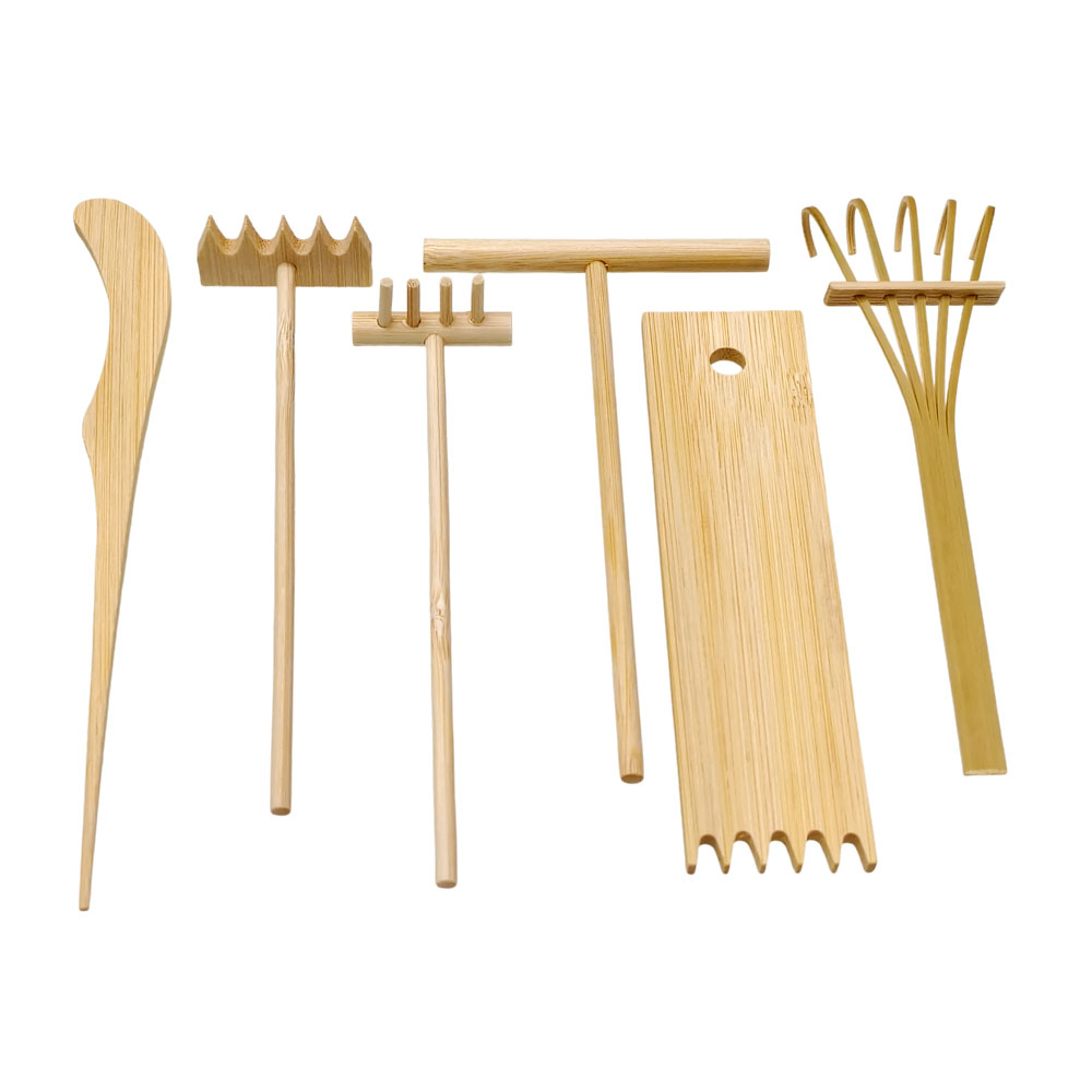 6-delige bamboe zandhark set - - Gardening Tools Drawing recensie en prijs