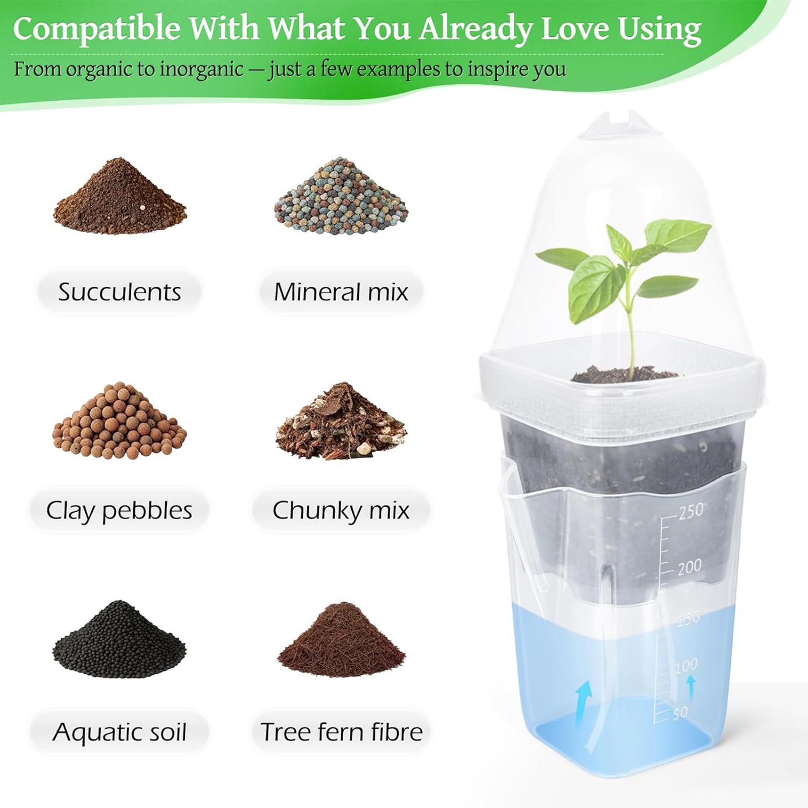 Zelfwatergevende potten 12-del - Propagation Tray Dome recensie en prijs