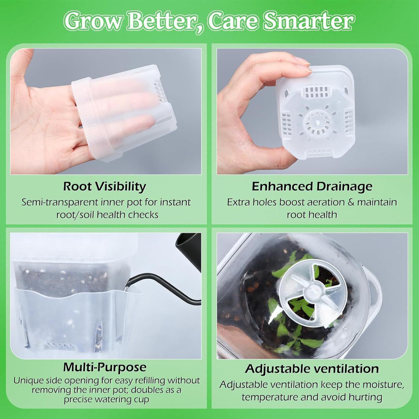 Zelfwatergevende potten 12-del - Propagation Tray Dome recensie en prijs