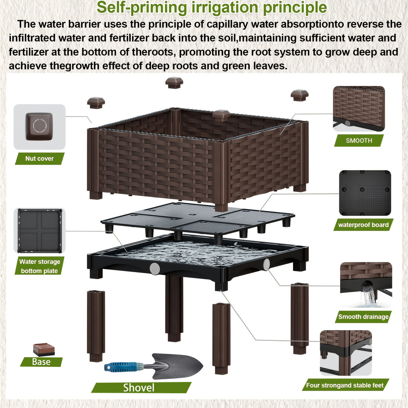 Verhoogde plantenbak voor de t - Self-Watering Planter recensie en prijs